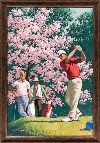 ARTHUR SARNOFF (1912-2000) Springtime on the Tee. [GOLF]